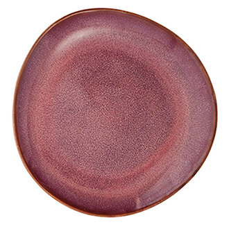 Madam Stoltz Stoneware cake plate Plum