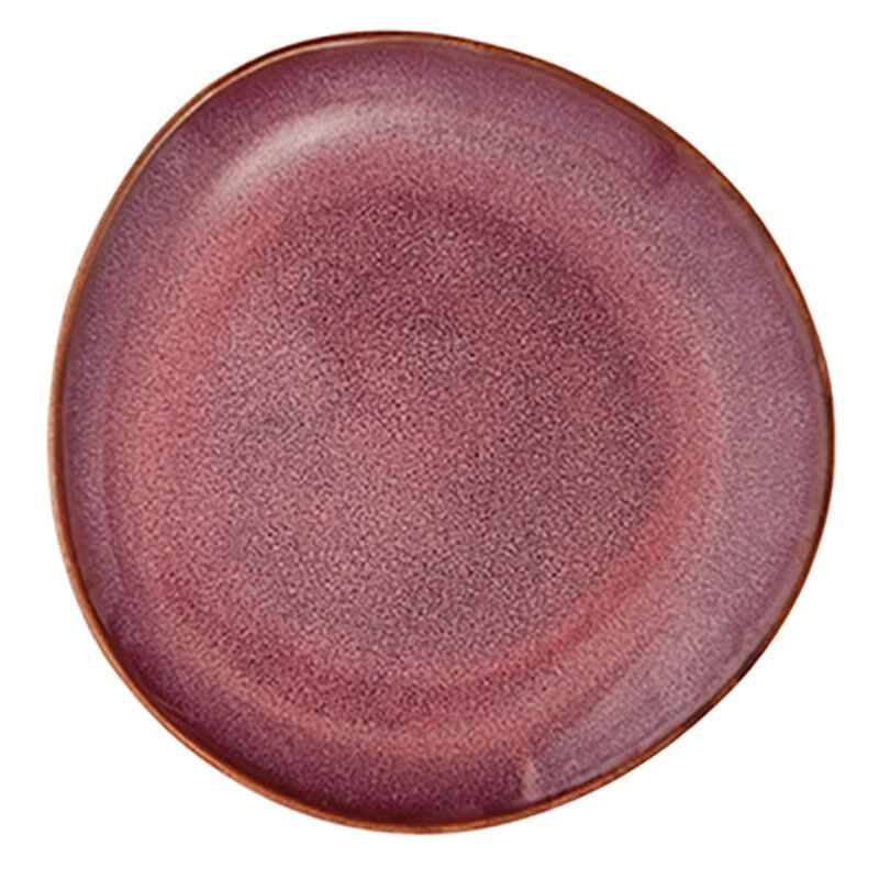 Madam Stoltz-collectie #REF! Stoneware cake plate Plum