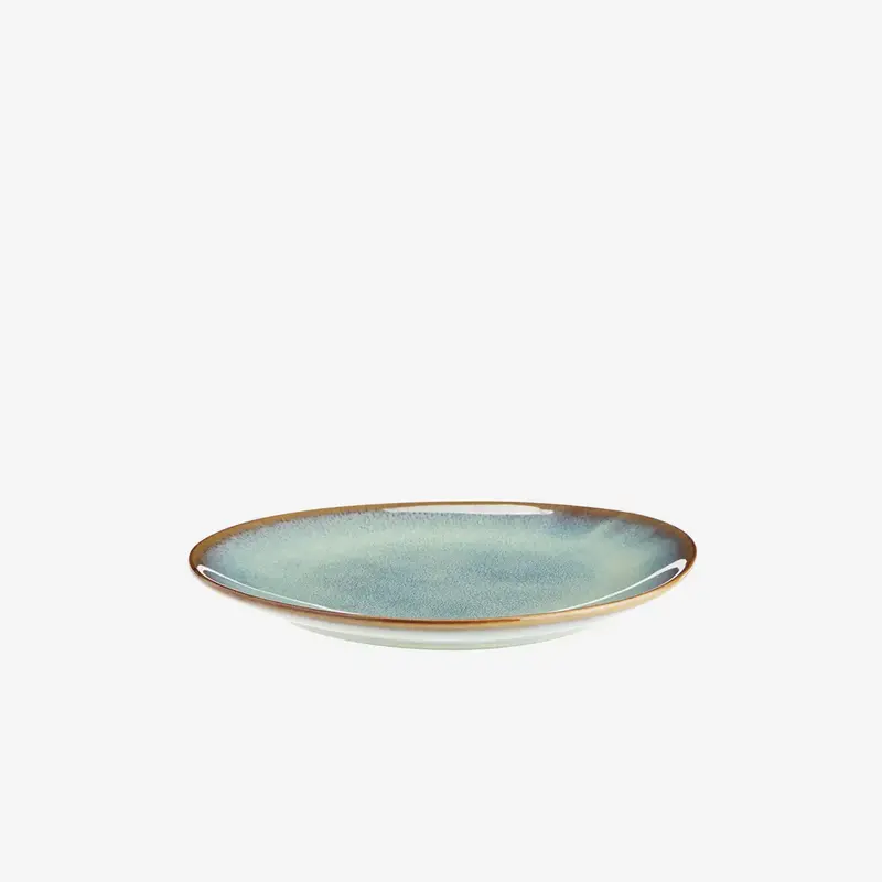 Madam Stoltz-collectie #REF! Stoneware cake plate Green