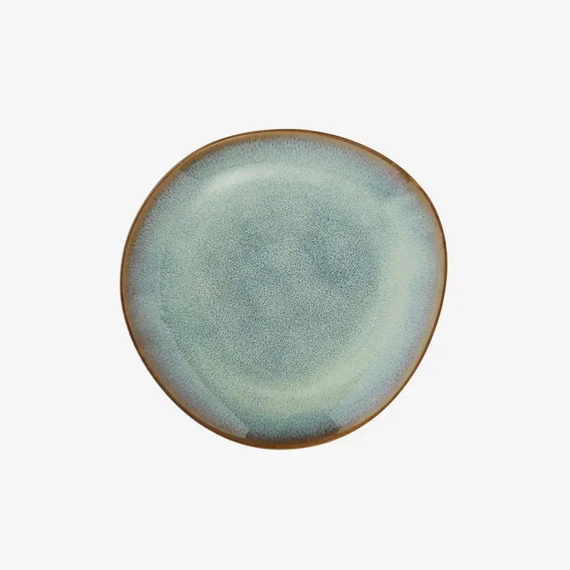 Madam Stoltz-collectie #REF! Stoneware cake plate Green