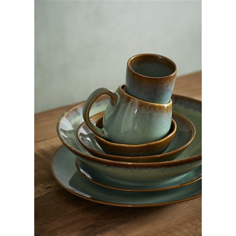 Madam Stoltz-collectie Aardewerk lunchbord Groen