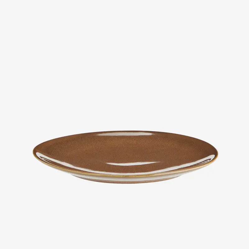 Madam Stoltz-collectie Aardewerk lunchbord bruin