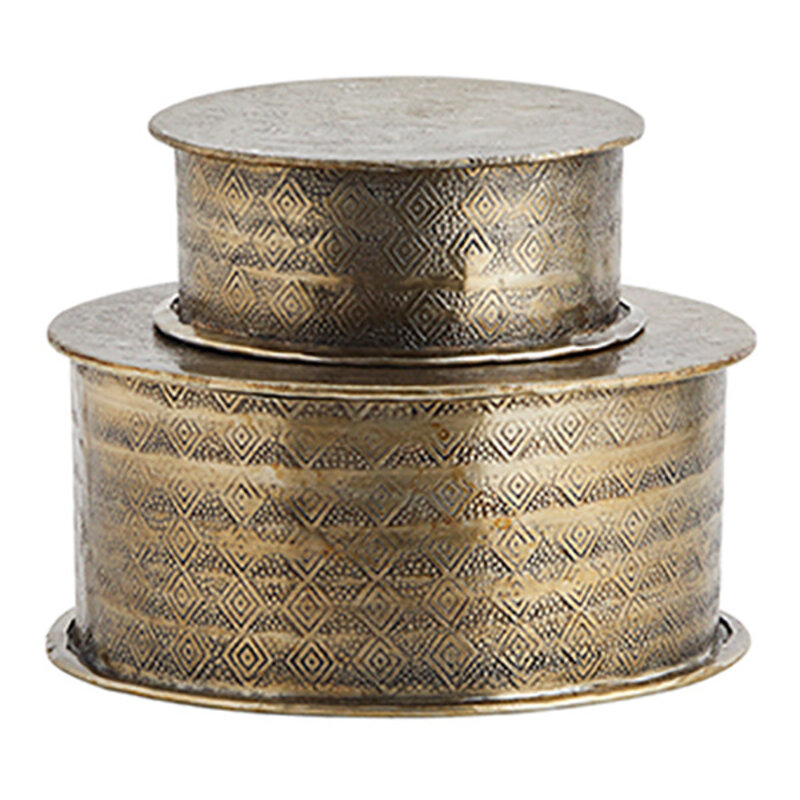 Madam Stoltz-collectie #REF! Hammered aluminium boxes Ant.brass