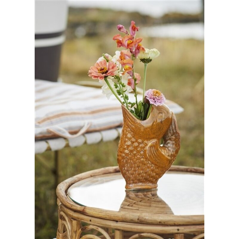 Madam Stoltz-collectie #REF! Stoneware vase Golden orange