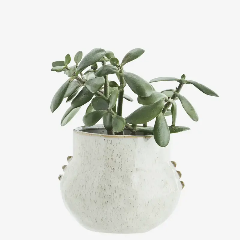 Madam Stoltz-collectie #REF! Stoneware flower pot Off white
