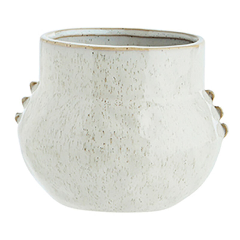 Madam Stoltz-collectie #REF! Stoneware flower pot Off white
