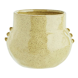 Madam Stoltz Stoneware flower pot Yellow