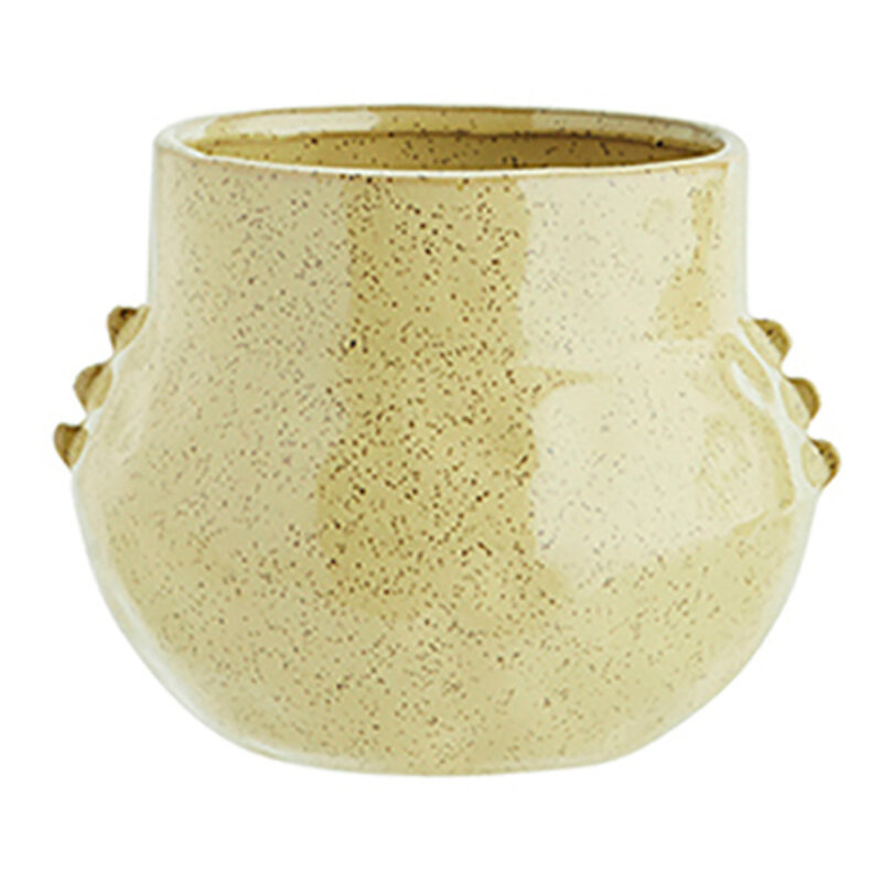 Madam Stoltz-collectie #REF! Stoneware flower pot Yellow