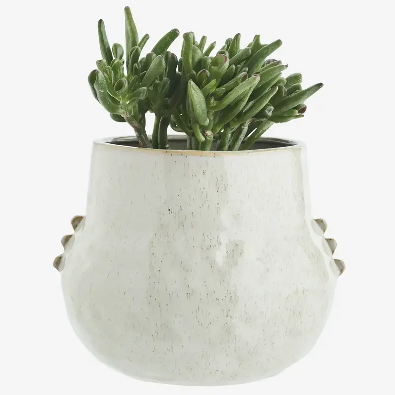 Madam Stoltz-collectie #REF! Stoneware flower pot Off white