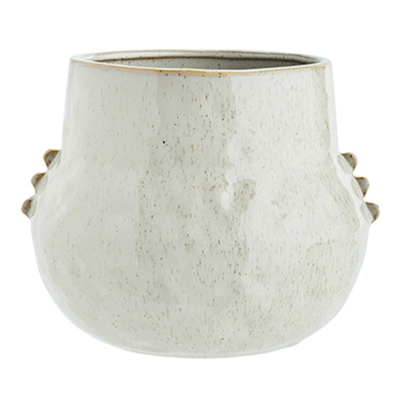 Madam Stoltz-collectie #REF! Stoneware flower pot Off white