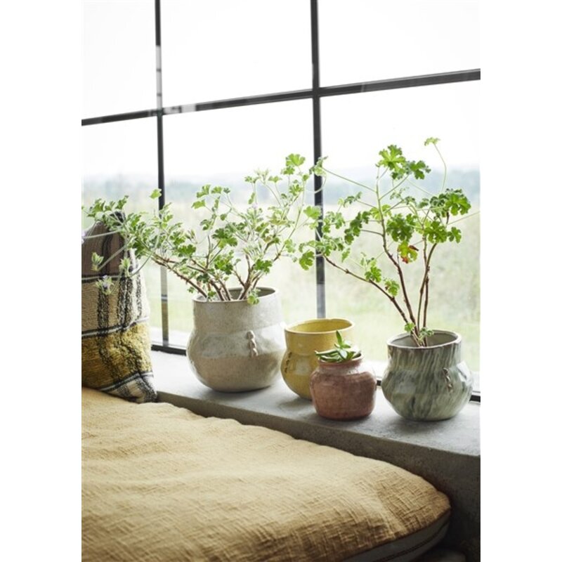 Madam Stoltz-collectie #REF! Stoneware flower pot Off white