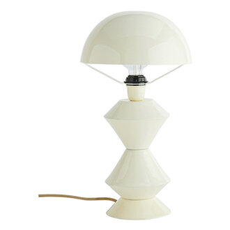 Madam Stoltz Enamel table lamp Off white