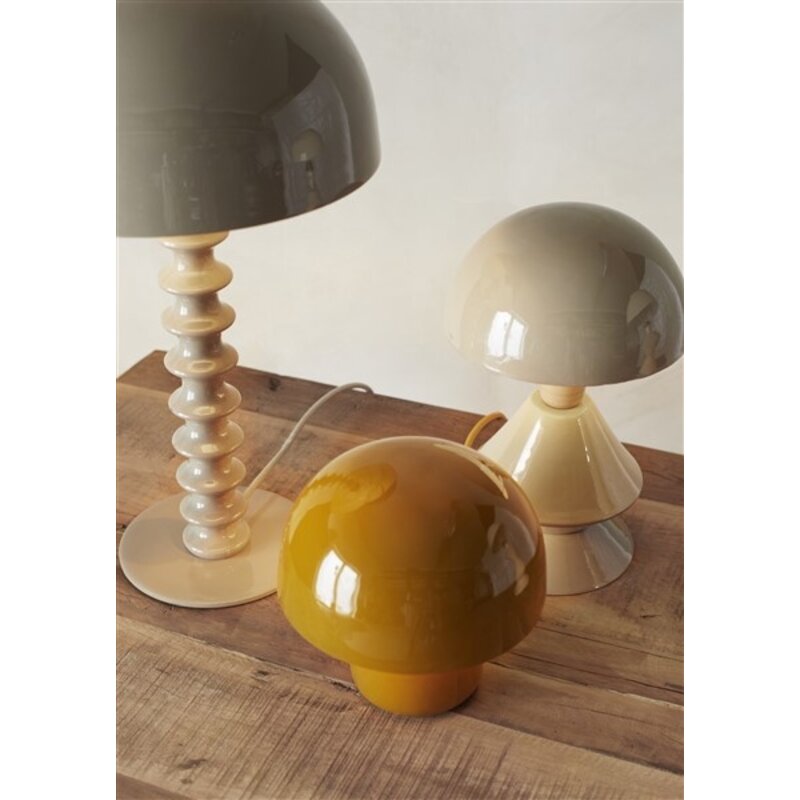 Madam Stoltz-collectie #REF! Enamel table lamp Taupe