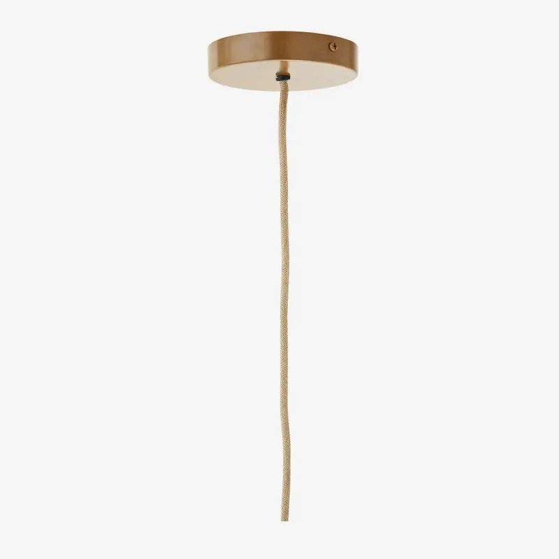 Madam Stoltz-collectie Glazen plafondlamp met jute net Naturel, helder naturel, transparant