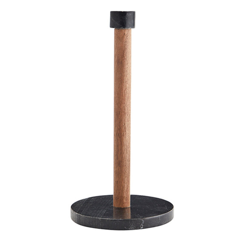 Madam Stoltz-collectie #REF! Paper towel holder Black, natural