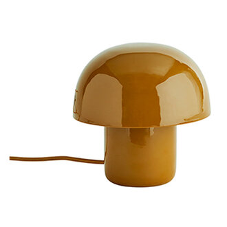 Madam Stoltz Enamel table lamp Dark mustard
