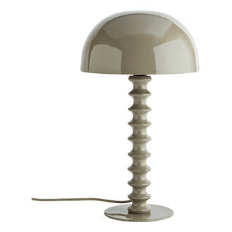 Madam Stoltz Enamel table lamp Taupe
