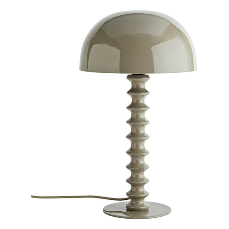 Madam Stoltz-collectie Emaille tafellamp taupe