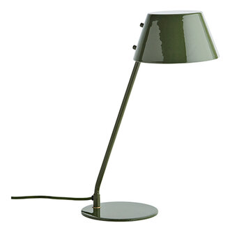 Madam Stoltz Enamel table lamp Dark green