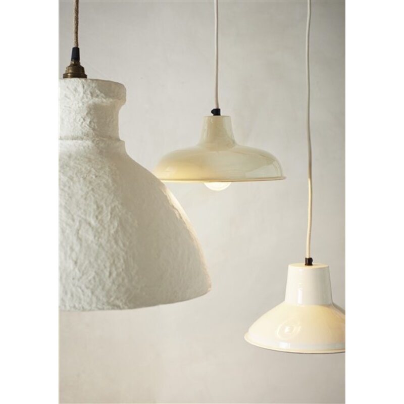 Madam Stoltz-collectie #REF! Cotton mache lamp shade Off white