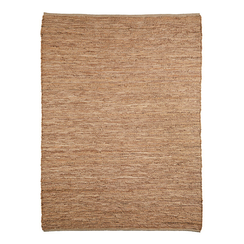 Madam Stoltz-collectie #REF! Handwoven leather rug Natural