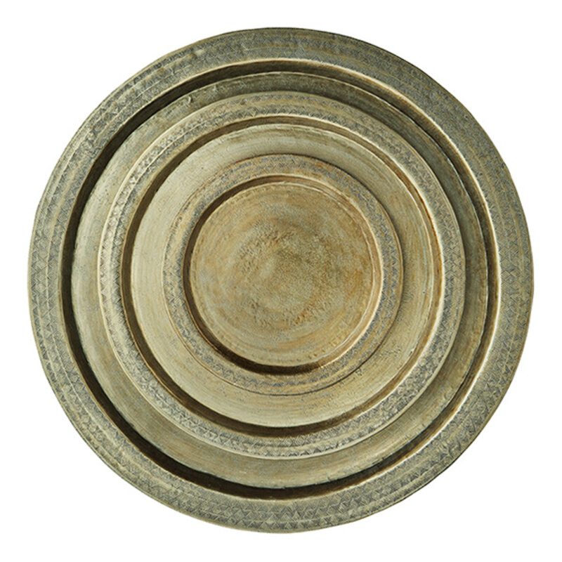 Madam Stoltz-collectie #REF! Hammered aluminium trays Ant.brass