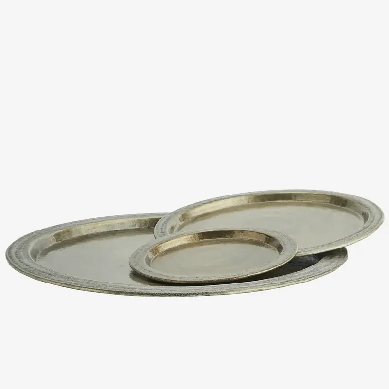 Madam Stoltz-collectie #REF! Hammered aluminium trays Ant.brass