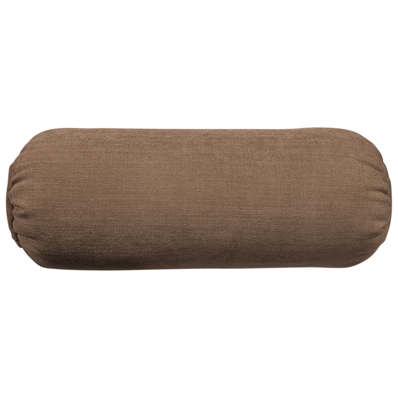 WOOOD-collectie BAGGY ROLKUSSEN 50xO23CM GEWEVEN CHENILLE BRUIN