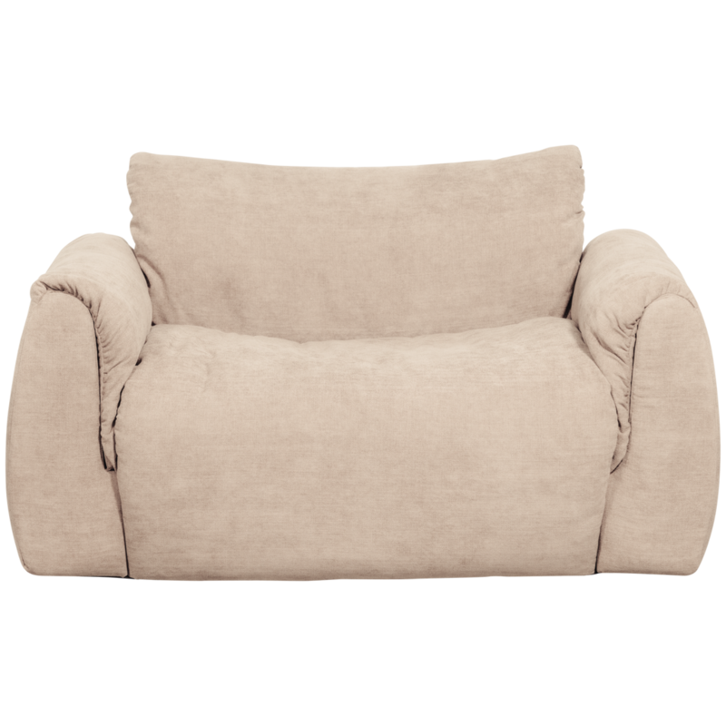 WOOOD-collectie Baggy Loveseat Geweven Chenille Zand