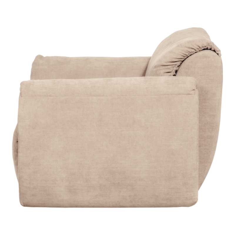 WOOOD-collectie Baggy Loveseat Geweven Chenille Zand