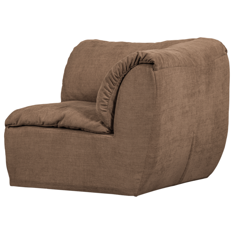 WOOOD-collectie Baggy Hoekelement Geweven Chenille Bruin