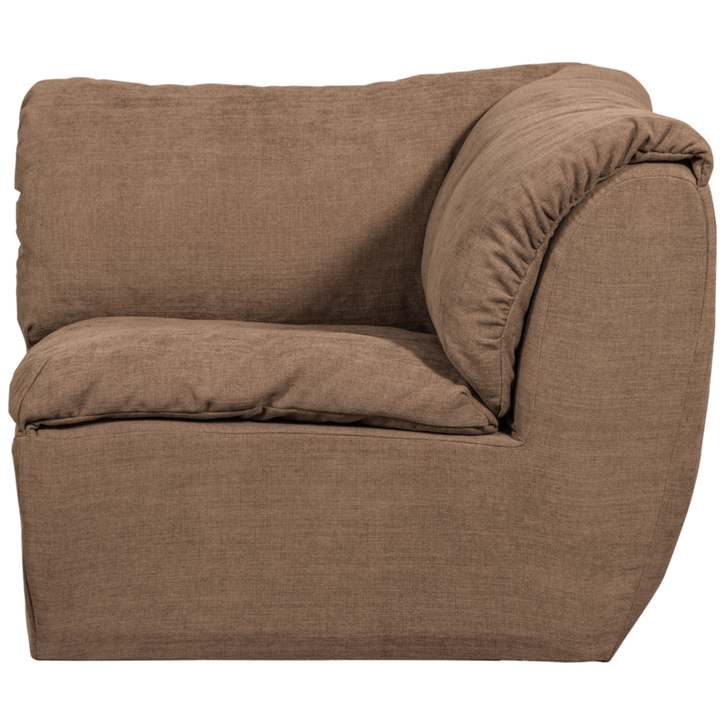 WOOOD-collectie Baggy Hoekelement Geweven Chenille Bruin