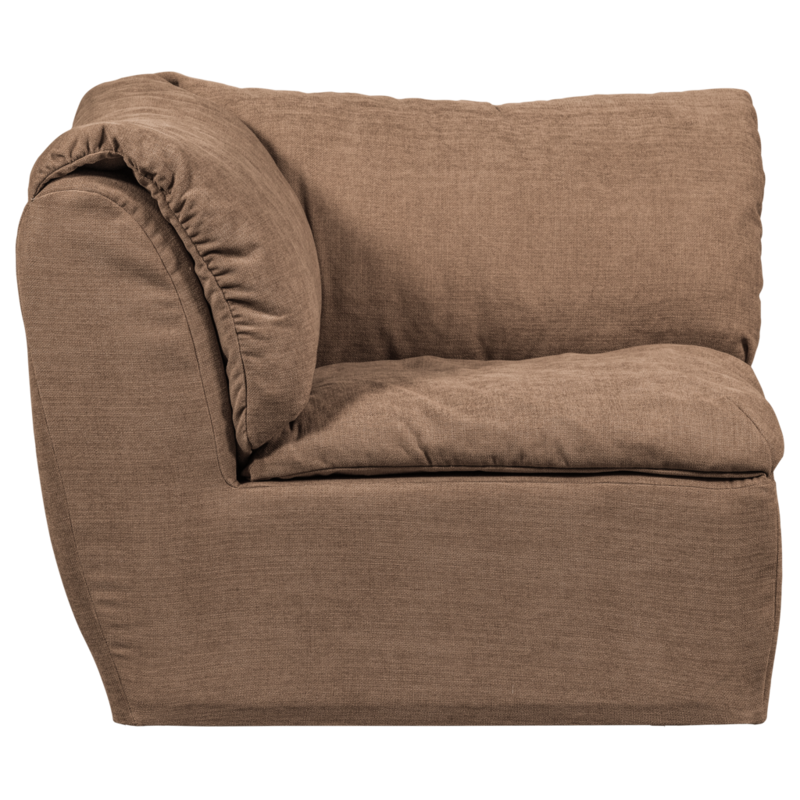 WOOOD-collectie Baggy Hoekelement Geweven Chenille Bruin