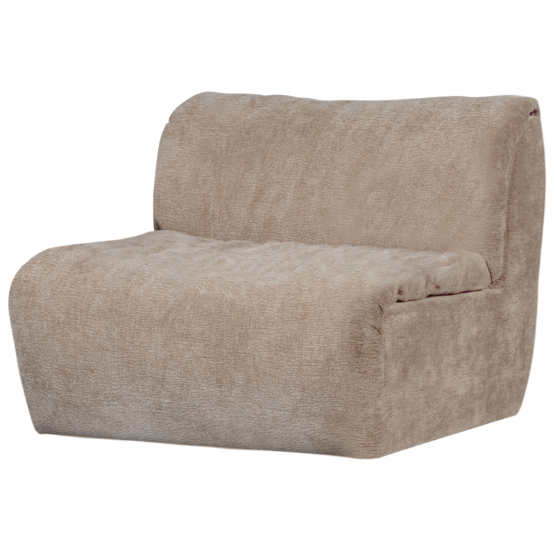 WOOOD-collectie Baggy 1-Zits 3D Chenille Zand