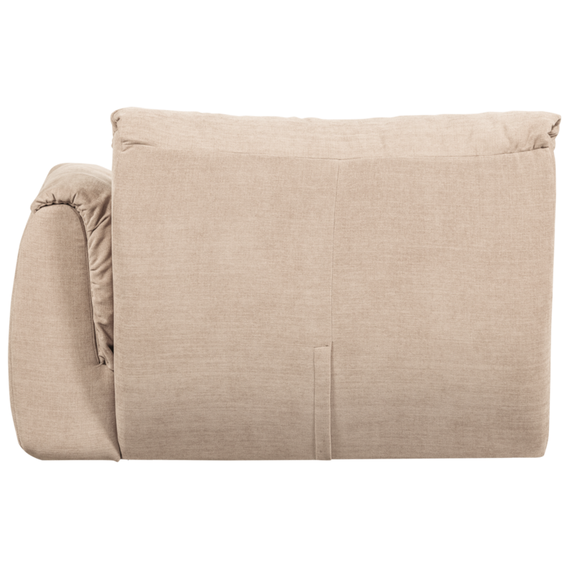 WOOOD-collectie Baggy 1-Zits Met Arm Rechts Geweven Chenille Zand