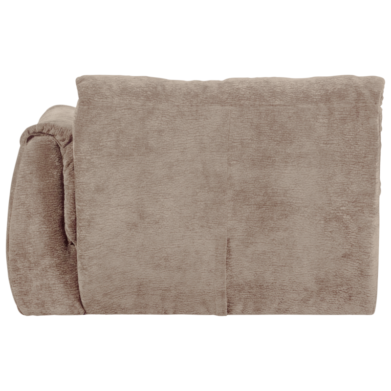 WOOOD-collectie BAGGY 1-ZITS MET ARM RECHTS 3D CHENILLE ZAND