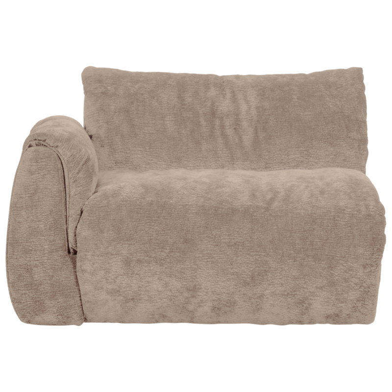 WOOOD-collectie Baggy 1-Zits Met Arm Links 3D Chenille Zand