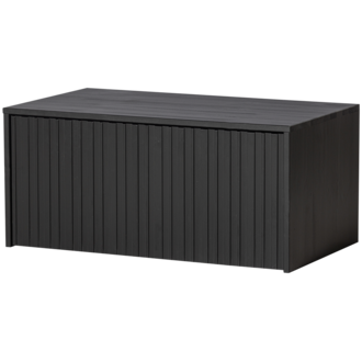 WOOOD New Gravure Kistbank Grenen Zwart [Fsc]