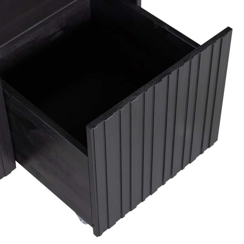 WOOOD-collectie New Gravure Kistbank Grenen Zwart [Fsc]