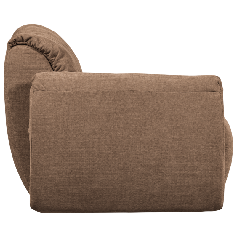 WOOOD-collectie Baggy 1-Zits Met Arm Links Geweven Chenille Bruin