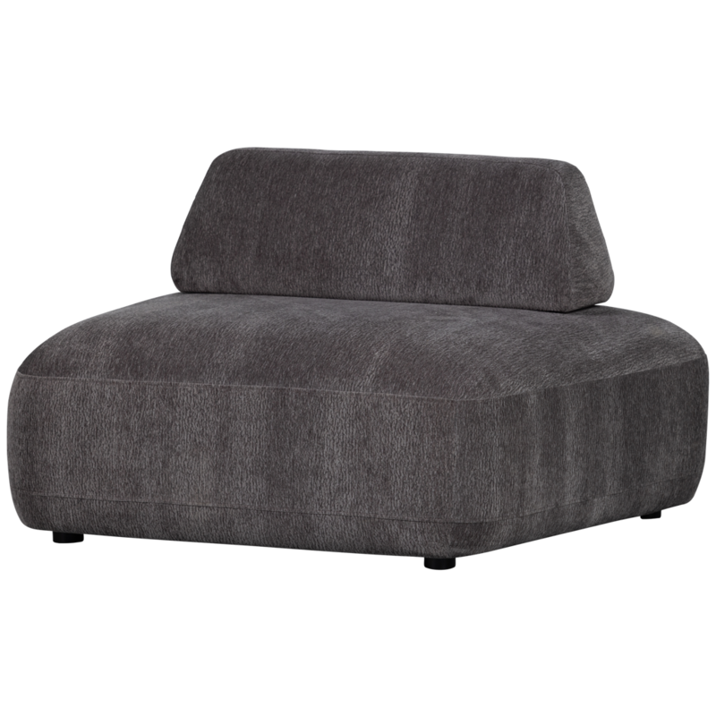WOOOD-collectie STERCK FAUTEUIL MET VERPLAATSBARE RUGLEUNING CHARCOAL