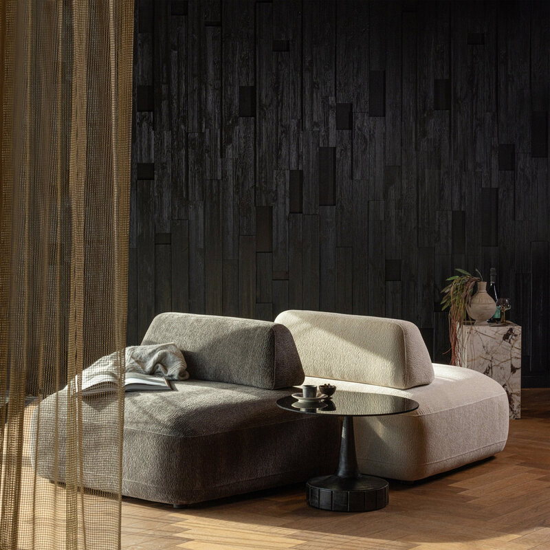 WOOOD-collectie STERCK FAUTEUIL MET VERPLAATSBARE RUGLEUNING CHARCOAL