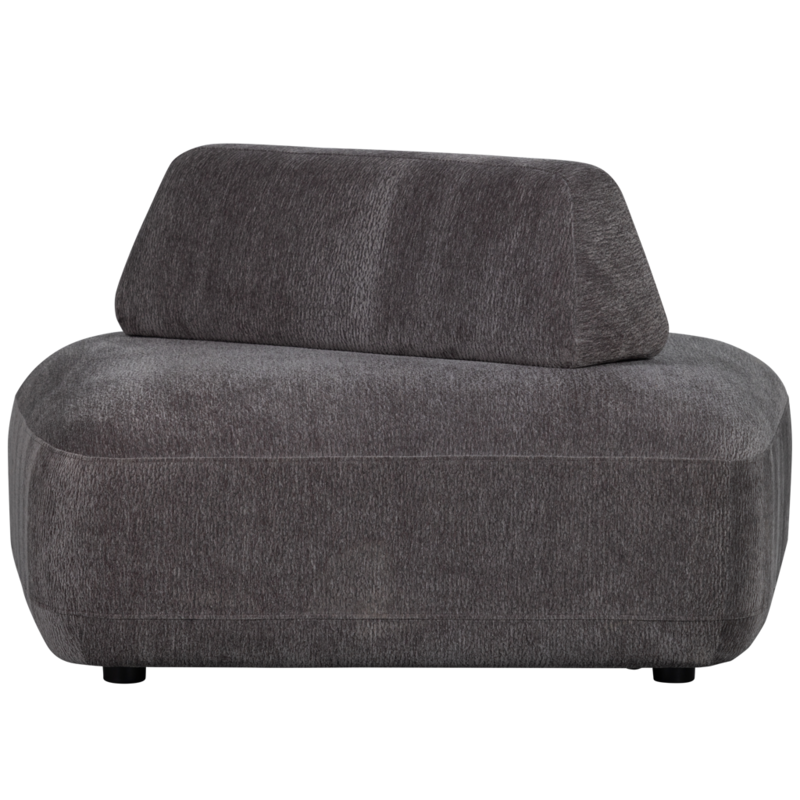 WOOOD-collectie STERCK FAUTEUIL MET VERPLAATSBARE RUGLEUNING CHARCOAL