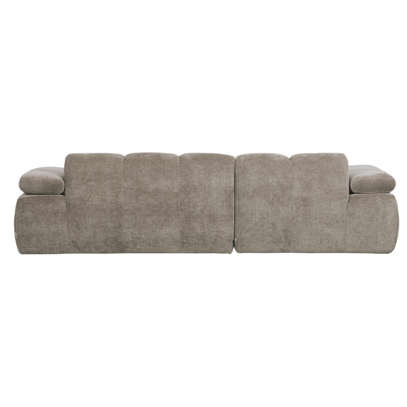 WOOOD-collectie Mojo Chaise Longue Links Geweven Ribstof Donkerzand