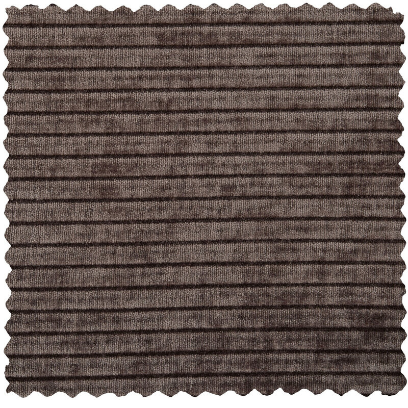 WOOOD-collectie MOJO CHAISE LONGUE LINKS GEWEVEN RIBSTOF BRUIN