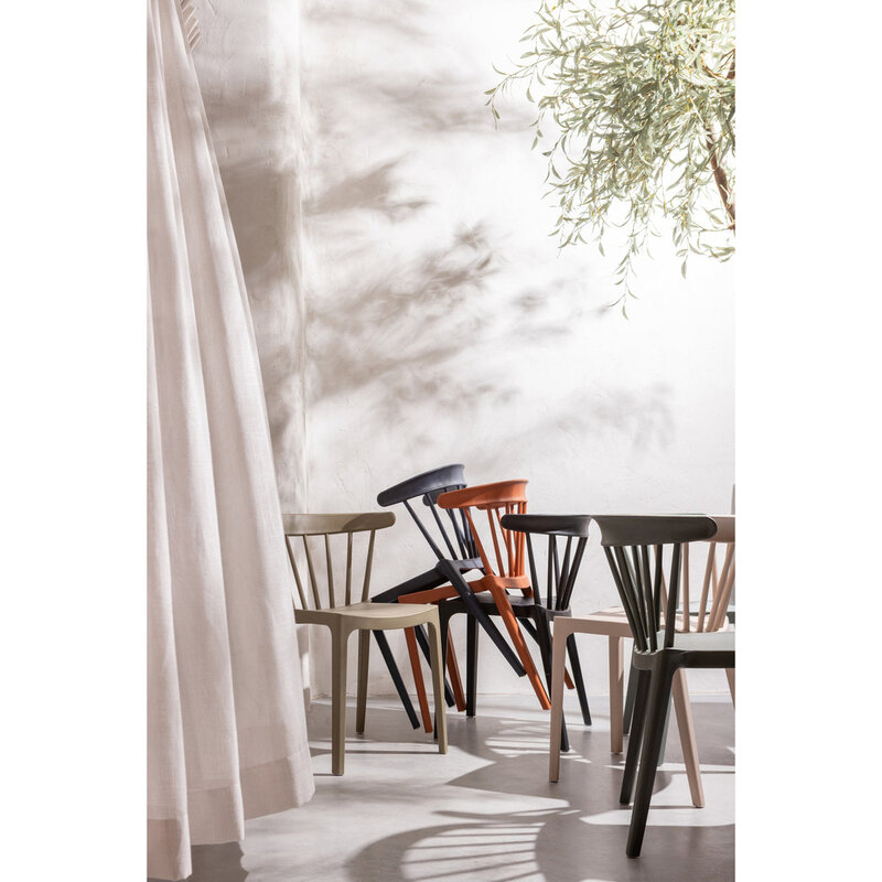 WOOOD-collectie Bliss Spijlenstoel Kunststof Jadegroen