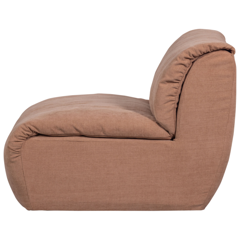 WOOOD-collectie Baggy 1-Zits Geweven Chenille Oudroze