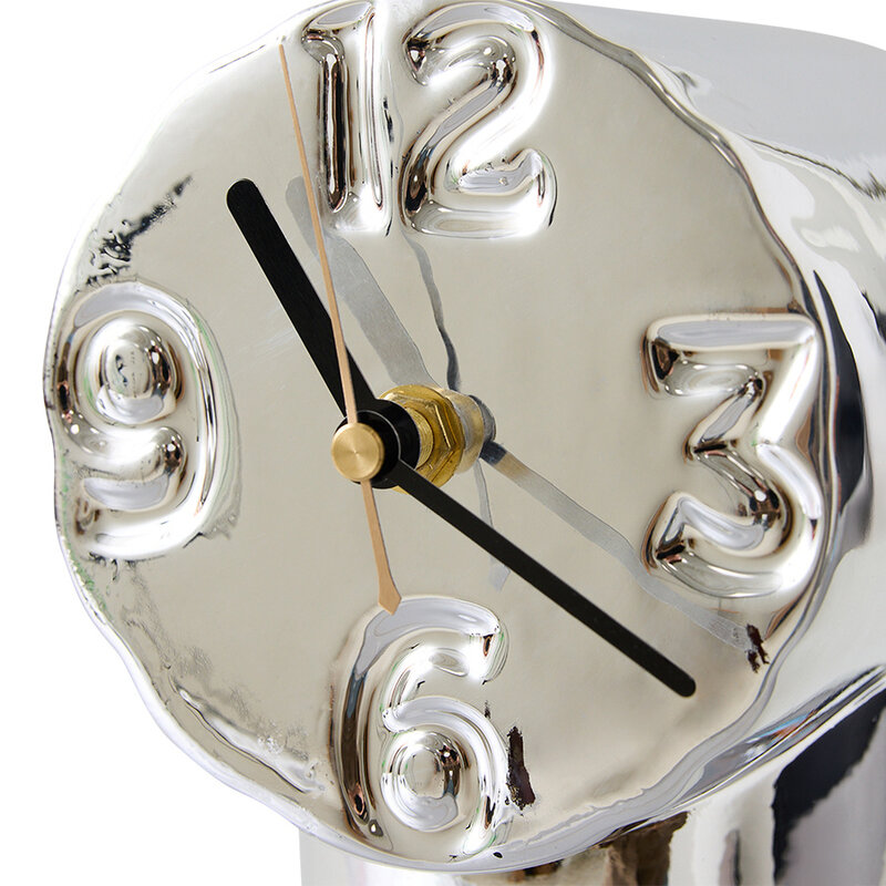 HKLIVING-collectie Retro keramiek klok chroom
