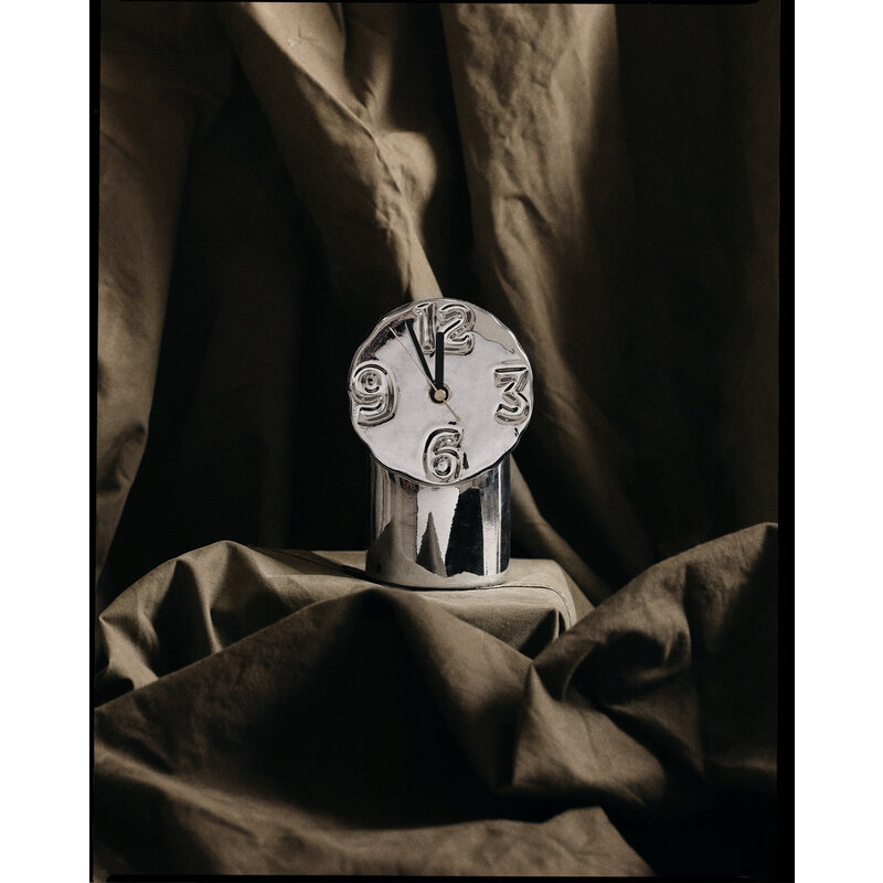 HKLIVING-collectie Retro ceramic clock chrome