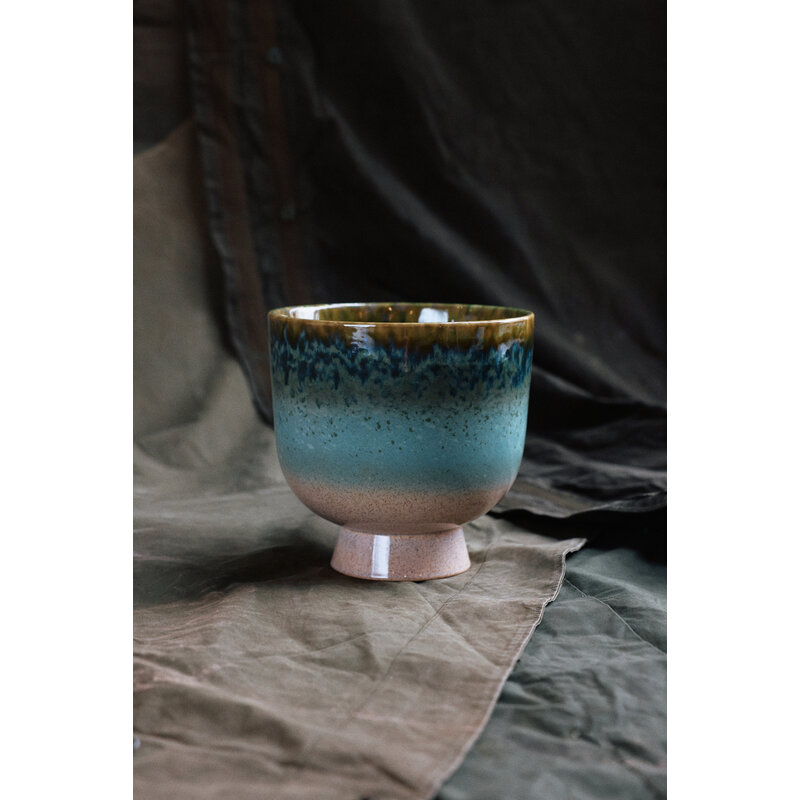 HKLIVING-collectie Retro bloempot lagoon